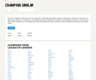 Championsimilar.net(Find similar champions between LoL) Screenshot