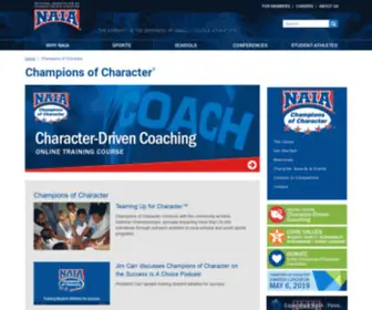 Championsofcharacter.org(Champions of Character) Screenshot