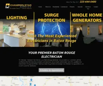 Championstarservice.com(Baton Rouge Electrician) Screenshot