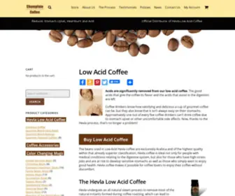 Champlaincoffee.com(Low Acid Coffee) Screenshot