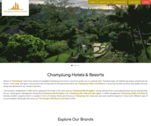 Champlunghotels.com(Champlung Hotels and Resorts) Screenshot