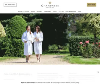 Champneys.com(Champneys Luxury Health Spa Resorts) Screenshot