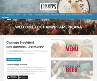 Champps-WI.com(Champps Americana Brookfield) Screenshot