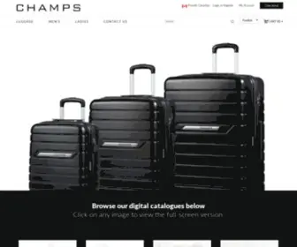 Champscanada.com(Champs Luggage) Screenshot