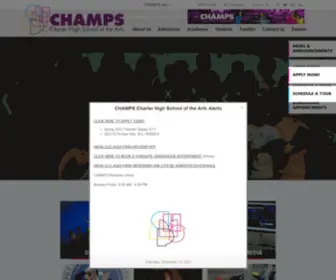 Champscharter.com(CHAMPS Charter High School of the Arts) Screenshot