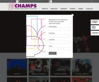 Champscharter.org(CHAMPS Charter High School of the Arts) Screenshot