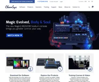 Chamsysusa.com(Lighting control software and hardware) Screenshot