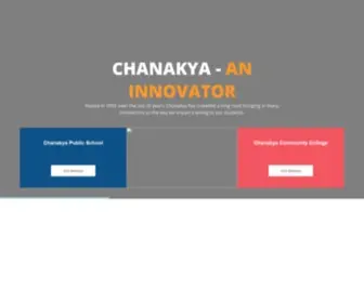 Chanakyacommunitycollege.com(Chanakya Academy) Screenshot