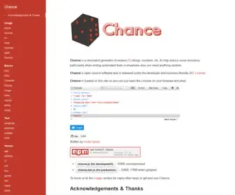 Chancejs.com(Chancejs) Screenshot