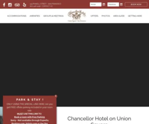 Chancellorhotel.com(San Francisco Boutique Hotels) Screenshot