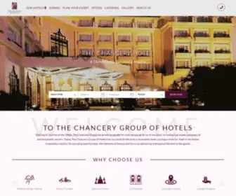 Chanceryhotels.com(Chancery Hotels in Bangalore) Screenshot