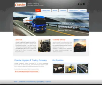 Chandargroup.com(Chander Logistics &amp; Trading Company (India) Pvt) Screenshot
