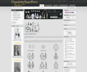 Chandelierspareparts.com(Crystals for Chandelier) Screenshot