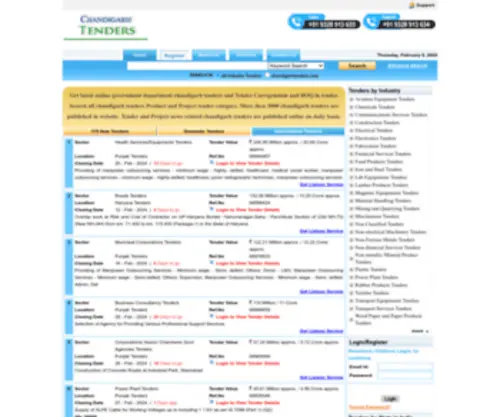 Chandigarhtenders.com(Chandigarh Tenders And E) Screenshot