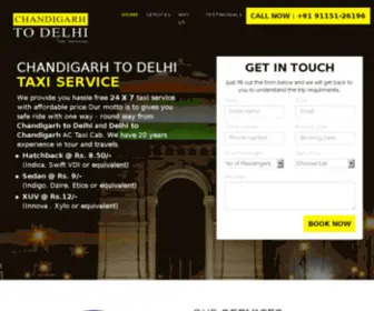 Chandigarhtodelhitaxiservice.com(Chandigarh Delhi Taxi Service) Screenshot