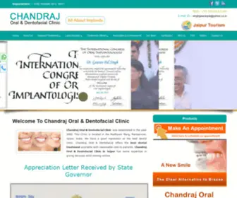 ChandrajDentalclinic.com(Chandraj Oral & Dentofacial Clinic in Mansarovar) Screenshot