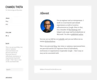 Chanduthota.com(About) Screenshot
