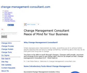 Change-Management-Consultant.com(CHANGE MANAGEMENT CONSULTANT 'KNOW HOW TO' CHANGE MANAGEMENT MODELS AND MORE) Screenshot