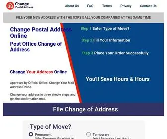 Change-Postaladdress.com(This site) Screenshot