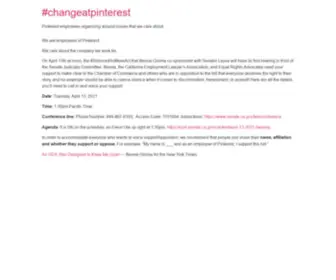 Changeatpinterest.com(Pinterest employees organizing around issues that we care about) Screenshot