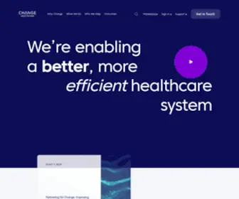 Changehealthcare.com(A healthcare technology company) Screenshot