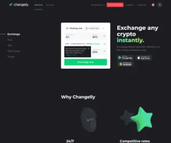 Changelly.com(Cryptocurrency exchange) Screenshot