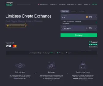 Changenow.io(Buy bitcoin and exchange crypto instantly on ChangeNOW) Screenshot
