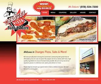 Changespizzaleominster.com(Changes Pizza) Screenshot