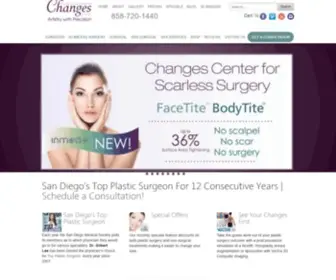 Changesplasticsurgery.com(Top Plastic Surgeon in San Diego CA) Screenshot