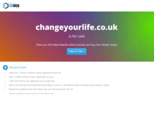 Changeyourlife.co.uk(Buy .co.uk domain) Screenshot
