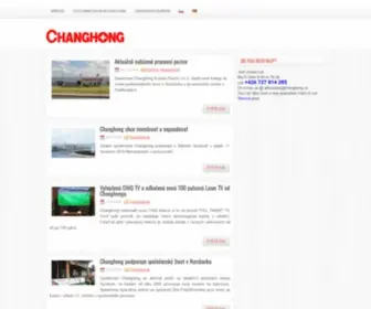 Changhong.cz(Changhong Europe Electric s.r.o) Screenshot