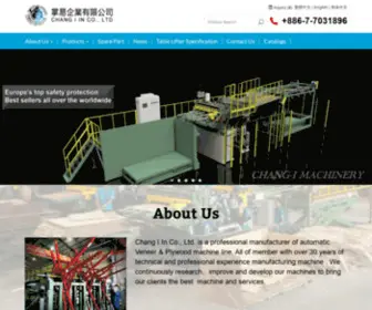 Changi-Machinery.com.tw(CHANG I IN CO) Screenshot