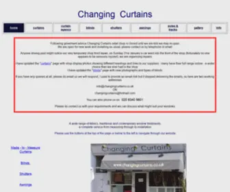 Changingcurtains.co.uk(Changing Curtains Highgate North London N6 curtain shop making curtains blinds plantation shutters awnings bay window curtain tracks bay window curtain poles makers installation fitting repairs servicing) Screenshot