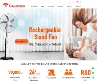 Changrong.com.cn(Rechargeable fan manufacturer) Screenshot