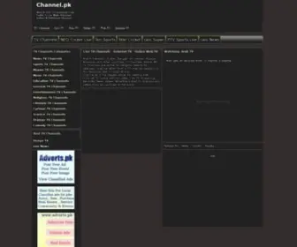 Channel.pk(Watch Live Pakistani & Indian TV Channels Online Free Web Cable) Screenshot