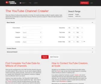 Channelcrawler.com(The YouTube Channel Crawler) Screenshot