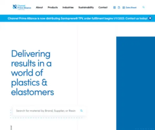 Channelpa.com(Top Plastic and Elastomer Resin Supplier and Distributor) Screenshot