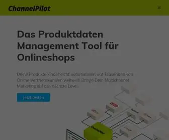 Channelpilot.com(Produktdaten Management Tool für Onlineshops) Screenshot