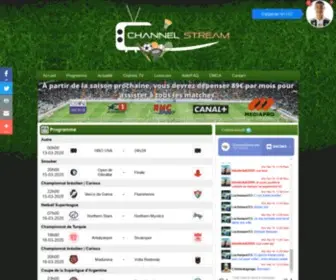 Channelstream.net(Vivez les matchs Football streaming live HD Suivez Foot streaming live gratuit HD) Screenshot