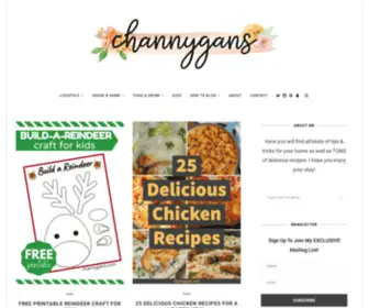 Channygans.com(Home, Lifestyle, Food) Screenshot