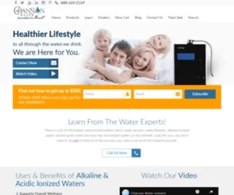 Chansonalkalinewater.com(Alkaline & Acidic Water Ionizers) Screenshot