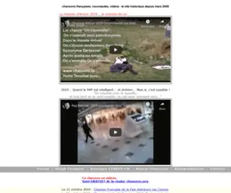 Chansons.org(Chansons francaises annuaire gratuit annonces gratuites artistes musiques) Screenshot