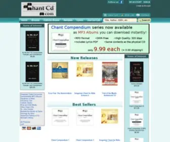 ChantCD.com(Traditional Gregorian chant cds Catholic books recordings Latin chants hymns cd lyrics) Screenshot