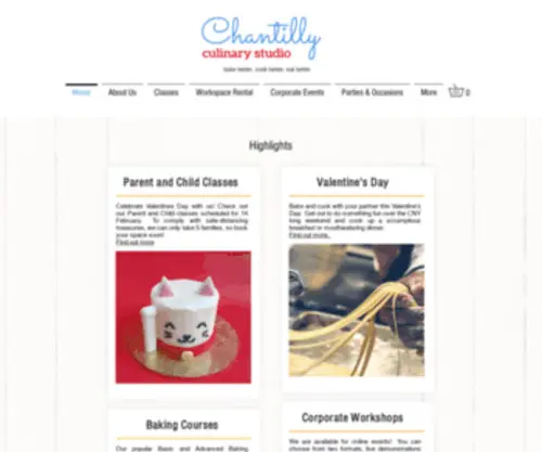 Chantilly.com.sg(Chantilly Culinary Studio) Screenshot