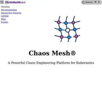 Chaos-Mesh.org(Chaos Mesh®) Screenshot