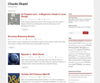 Chaoticstupid.com(Game Design Wisdom) Screenshot