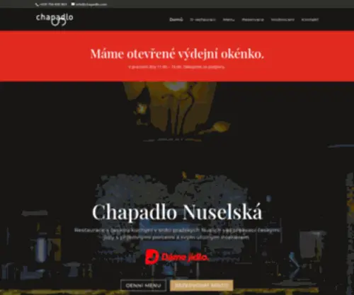 Chapadlo.com(Restaurace Chapadlo Nuselská) Screenshot