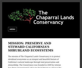 Chaparralconservancy.org(The mission of The Chaparral Lands Conservancy) Screenshot