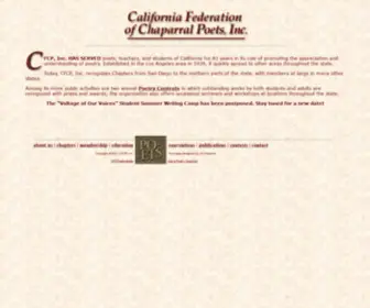 Chaparralpoets.org(California Federation of Chaparral Poets) Screenshot