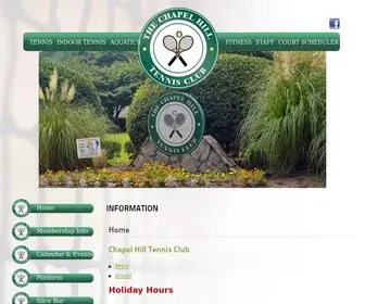 Chapelhilltennisclub.com(Chapel Hill Tennis Club) Screenshot